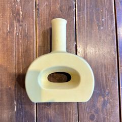 ⑩ Horn Please ポーセリン フラワーベース アトレ ワイド マスタード PORCELAIN 磁器