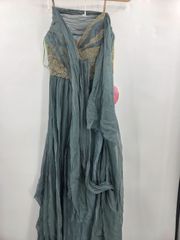 未使用【定価25万円】Galileo Galilei ガリレオガリレイ シフォン ロングドレス 刺繍ビーズ 8号 Mサイズ相当