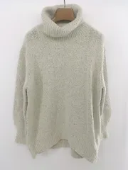 ◇ studio CLIP タートルネック 長袖 ニット セーター サイズL アイボリー系 グレー系 マルチ レディース P  【1304250004160】