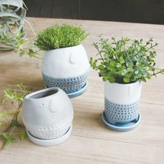 マスクラウンド　セラミック　植木鉢　お色はお選びください。