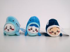 3体セット ちいかわ 水族館 第二弾 マスコット サメなちいかわ・ジンベイザメなハチワレ・シャチなうさぎ(タグ付き)