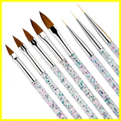 Kingsie ネイルブラシ 8本セット スカルプネイルブラシ ネイル筆 極細 ライナーブラシ ネールアート ペン ジェルネイル アクリル マニキュアツール