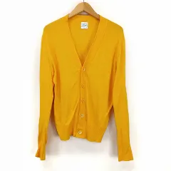 ルトロワ Letroyes コットン Vネック カーディガン L イエローのサムネイル