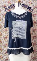 Axes Femme 黒✕紫カットソー 【中古】