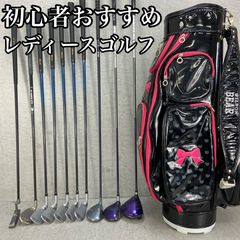 MIZUNO　ミズノ　PRGR　プロギア　レディースゴルフ10本セット　カーボン　L　右利き用　キャディバッグ　ヘッドカバー　初心者おすすめ