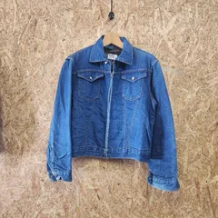 60's モンゴメリーワード ジップアップデニムジャケット　ブランケット