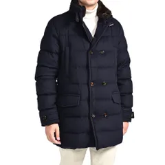 MOORER ムーレー / ZARBO-LS9 ダウンコート ダブルブレスト 秋冬 アウター ウール カシミヤ ネイビー イタリア製 420460