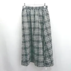 ◇ ⊇◎●未使用● DAY CLOSET チェック柄 ロング フレア スカート サイズ表記なし ブラック グレー レディース E  【1504240011660】