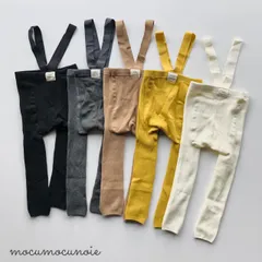 【大人気】Mサイズ サスペンダー付き シンプルレギンス Aカラー