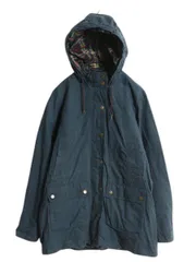 【お得なクーポン配布中!】 オービス オイルド コットン パーカー ジャケット レディース L ハーフコート ORVIS ワックスド チェック ライナー付き HALLEY STEVENSONS