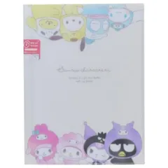 送料込　サンリオキャラクターズ 6Pポケットファイル　ハグっこ（集合）　はぐっこ　マイメロディ　マイスイートピアノ　クロミ　バツ丸　シナモロール　ポチャッコ　ハンギョドン　ポムポムプリン　メール便　クリアファイル　ステーショナリー