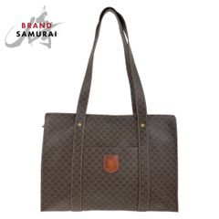 美品 CELINE セリーヌ ヴィンテージ マカダム ブラウン ゴールド金具  