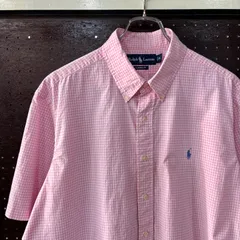 90〜00s Ralph Lauren ギンガムチェックシャツ　ピンク