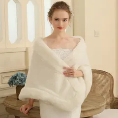 ショール ウェディングショール 白 ファー ウェディング ホワイト 結婚式 花嫁 二次会 パーティー ウェディング  フェミニン ガーリー レース 透け感 豪華 プリンセス 森ガール チュール  前撮り 透け感