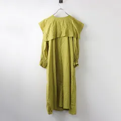 【値下げ】ツハル サマンサモスモス TSUHARU by Samansa Mos2 SM2 1106743 フラワー刺繍 スクエアカラーロングワンピース F 黄色【2400014419634】のサムネイル