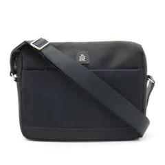 美品✨ダンヒルトラベラー メンズ キャンバス,レザー ショルダーバッグ ブラック 極美品 dunhill ダンヒル トラベラー レザーショルダーバッグ