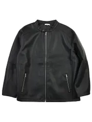 Nylaus ナイラス ライダース ジャケット 合成皮革 フルジップ アウター ブルゾン 大きいサイズ メンズ ブラック ネイビー 4L 5L ブラック