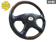 【中古・お買得品】MOMOステアリング ウッド＆レザー リーガル ボス・カバー付 2025年最新】MOMOステアリングリーガルレザー＆ウッド希少品の