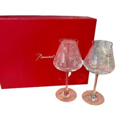 美品 ■Baccarat バカラ シャトー ワイングラス 箱付き アルコールグラス ペア 食器 Sサイズ パーティー コレクション クリスタルガラス