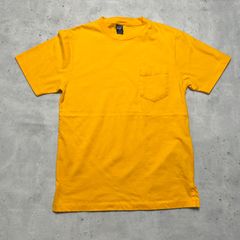 80s LANDS' END ランズエンド USA製 SUPER-T ポケットTシャツ 袖裾シングルステッチ 古着