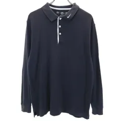 NIKE GOLF ナイキゴルフ 長袖 ポロシャツ M ブラック 鹿の子 メンズ 古着