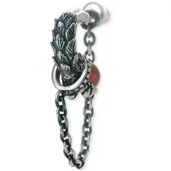 ピアス 片耳用 メンズ Bizarre ビザール シルバー メノウ ブラック ブランド 人気 おしゃれ 彼氏  プレゼント