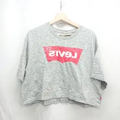 ◇ ⊂ Φ Levi's リーバイス ロゴプリント 半袖 Tシャツ サイズM グレー系 レディース E  【1410290030769】