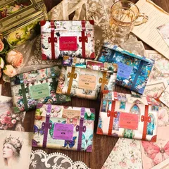 PA235｜コラージュ 素材 デザインペーパー 素材紙 背景紙 コラージュ シール フレークシール まとめ売り セット 手帳 手帳素材 手帳デコ