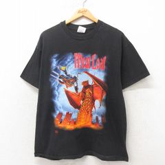 XL/古着 ヘインズ 半袖 ビンテージ ロック バンド Tシャツ メンズ 90s ミートローフ コットン クルーネック 黒 ブラック spe 25jun20 中古