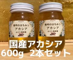 【生産者直送】 ハチミツ 蜂蜜　長野県産　非加熱　純粋　国産生はちみつ アカシア 600g 2本セット