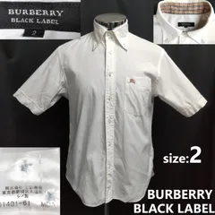 三陽商会製★BURBERRY BLACK LABEL/バーバリーブラックレーベル★襟元チェック柄/半袖シャツ【2/メンズM/白/white】Tops/Shirt◆BJ101-a<sale>