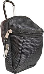 FUPUTWO Golf Ball Case, Holds 2 Balls, Simple Design, Waist Attachment, with Tee Holder (Black)
