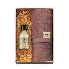 ＳＡＢＯＮ　シャワーオイル５０ｍｌ＆オーガニックタオル グリーン・ローズ