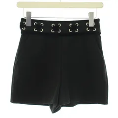 レッド ヴァレンティノ RED VALENTINO ショートパンツ ストレッチ サイドジップ ベロア 36 S 黒 ブラック /BBのサムネイル