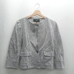 ◇ ⊇ COMME CA ISM コムサイズム コットン系 長袖 ジャケット サイズM グレー レディース E  【1409240026389】