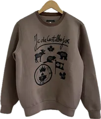 Z1524CASTEL BAJAC カステルバジャック　トレーナートップス　ブラウン　メンズ　46サイズ