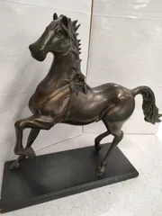 馬　鉄　置物 Yahoo!オークション - 鉄の馬 高さ24.5cm 横29.5cm 重量約2.1kg(検索
