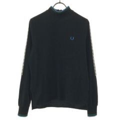 フレッドペリー アカネウツノミヤ コラボ 長袖 カットソー 6 ブラック FRED PERRY AKANE UTSUNOMIYA バックハーフジップ 鹿の子地 レディース