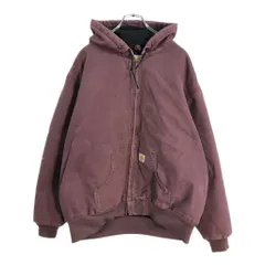 ☆Carhartt アクティブジャケット パープル Mサイズ 最高フェード☆ Vintage Carhartt Hooded Active Jacket Purple Men's Xl Workwear