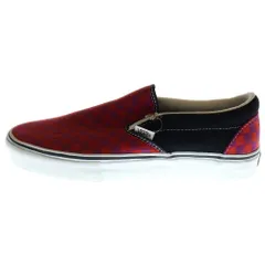 VANS (ヴァンズ) Vault CLASSIC.SLIP-ON LX Crimson/Violet/B/W Checkerboard ボルト クラシック スリッポン チェッカーボード ローカットスニーカー US9.5/27.5cm 4826276095