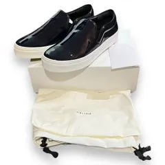未使用品 CELINE パテント スニーカー スリッポン エナメル シューズ セリーヌ  ネイビー 40 1/2   57867Aのサムネイル