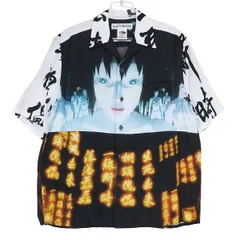 WACKO MARIA ワコマリア x GHOST IN THE SHELL 2 INNOCENCE/攻殻機動隊 HAWAIIAN SHIRT ゴースト イン ザ シェル こうかくきどうたい ハワイアン シャツ ホワイト アロハ 半袖 サイズM junzのサムネイル