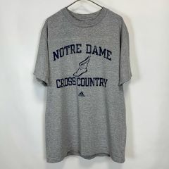 【古着】adidas ノートルダム大学 カレッジ クロスカントリー スポーツTシャツ