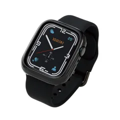 新品 エレコム(ELECOM) Apple Watch (アップルウォッチ) ケース バンパー 45mm [Apple Watch 8 7 対応] ソフトバンパー ブラック AW-21ABPUBK