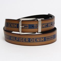 メンズベルト 人気ブランド トミーヒルフィガーTOMMY HILFIGER  38mm ロゴ連続プリント レザー リバーシブル USA直輸入 11TL01XZ47 送料無料