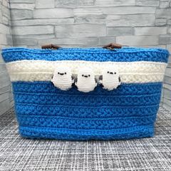 シマエナガ　ハンドメイド　バッグ