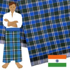 【商用可】インドのボトムズ ルンギ布「STITCHED（縫い合わせ済み）」85