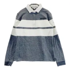 サイズ：1 JACK BUNNY ジャックバニー ; 長袖ポロシャツ ボーダー柄 グレー系 [240101506646] ゴルフウェア レディース ストスト