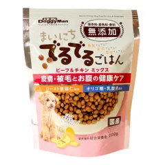 （まとめ買い）ドギーマン まいにちでるでるごはん 皮膚・被毛とお腹の健康ケア 200g 犬用フード 【×12セット】