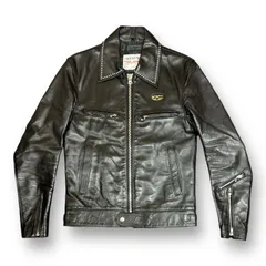 定価242000円 HYSTERIC GLAMOUR × LEWIS LEATHERS コラボ ドミネーター スタッズ シングル レザー ライダース ジャケット ヒステリックグラマー ルイスレザー S　63848Aのサムネイル